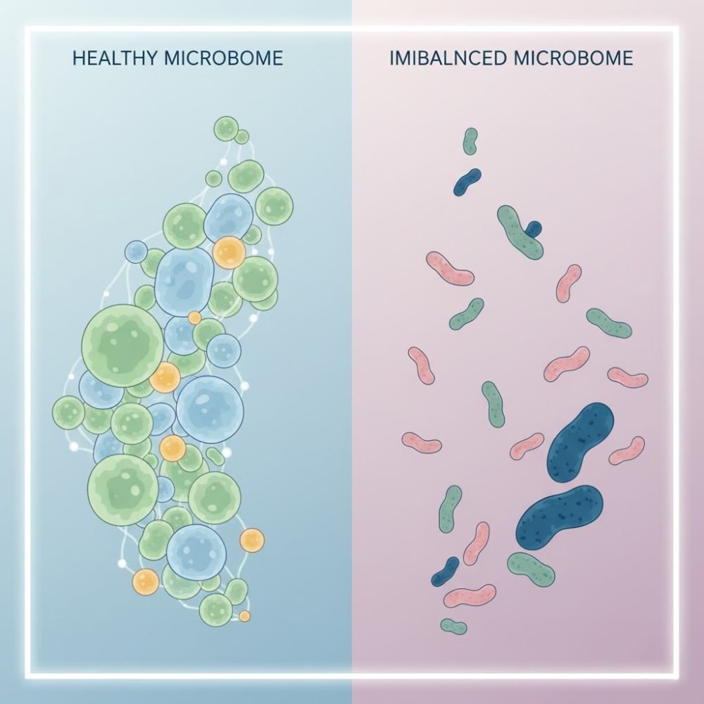 Healthy vs Imbalanced Gut Microbiome